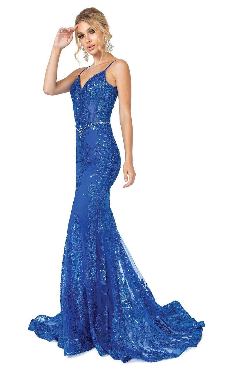 Dancing Queen 4118 Dress Royal-Blue