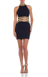 6 of 8 Alyce 4455 Navy/Gold