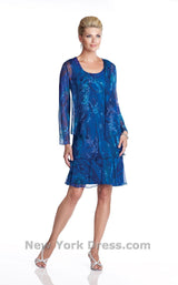 2 of 2 Mon Cheri CP11475 Royal Blue Multi