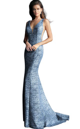 12 of 56 Jovani 45811 Light Blue