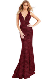 2 of 56 Jovani 45811 Burgundy