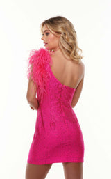 3 of 4 Alyce 4587 Dress Electric-Fuchsia