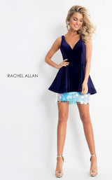 1 of 2 Rachel Allan 4609 Deep Indigo White