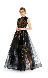 1 of 3 In Couture 4624 Dress Black-Gold