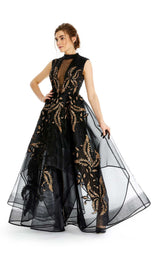 2 of 3 In Couture 4624 Dress Black-Gold