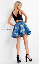 2 of 3 Rachel Allan 4638 Black/Aqua