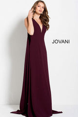 4 of 4 Jovani 46968 Burgundy