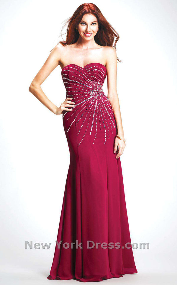 Colors Dress 0220 Burgundy