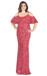 1 of 6 Mac Duggal Fabulouss 4836F Cherry