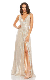 1 of 3 Mac Duggal 49012 Dress Nude-Silver