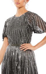 4 of 4 Mac Duggal 4913 Dress Black-Silver