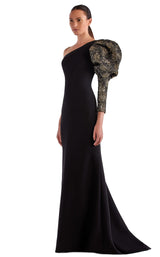 1 of 2 Edward Arsouni Couture SS0499 Dress Black