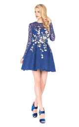 1 of 2 Mac Duggal 50443R Navy Multi