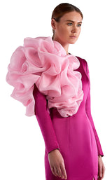 2 of 2 Edward Arsouni Couture SS0514 Dress Fuchsia