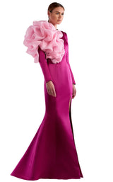 1 of 2 Edward Arsouni Couture SS0514 Dress Fuchsia