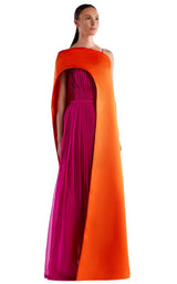 1 of 2 Edward Arsouni Couture SS0515 Dress Fuchsia-Orange