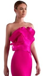 2 of 2 Edward Arsouni Couture SS0516 Dress Fuchsia