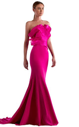 1 of 2 Edward Arsouni Couture SS0516 Dress Fuchsia