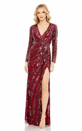 1 of 3 Mac Duggal 5186 Burgundy