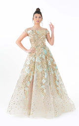 1 of 4 In Couture 5198 Dress Ivory-Multi