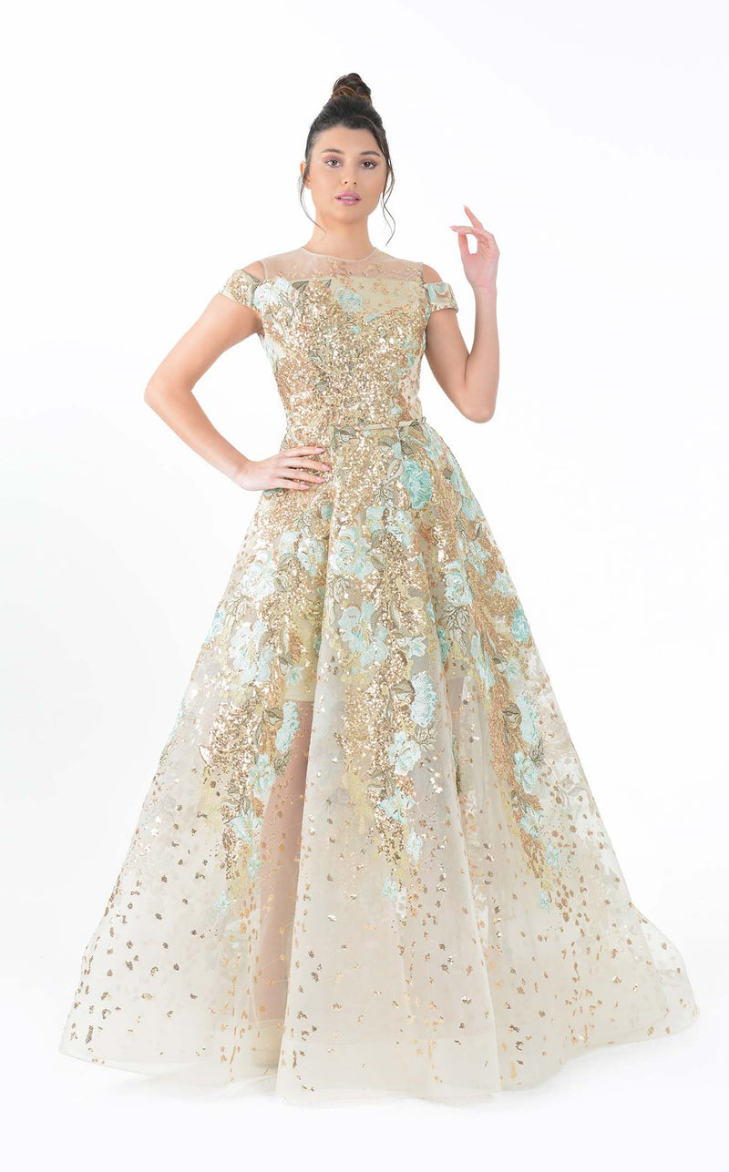 In Couture 5198 Dress Ivory-Multi