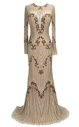 1 of 10 Paul Rekhi 5204 Dress Nude