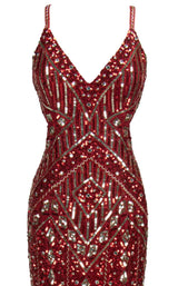 12 of 16 Paul Rekhi 5210 Dress Red