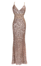 1 of 10 Paul Rekhi 5221 Dress Rose-Gold