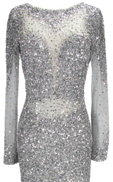 3 of 4 Paul Rekhi 5228 Dress Silver