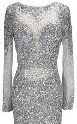 7 of 8 Paul Rekhi 5228 Dress Silver