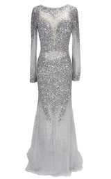 1 of 4 Paul Rekhi 5228 Dress Silver