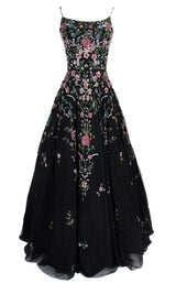 1 of 7 Paul Rekhi 5233 Dress Black-Multi