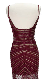 10 of 10 Paul Rekhi 5246 Dress Burgundy