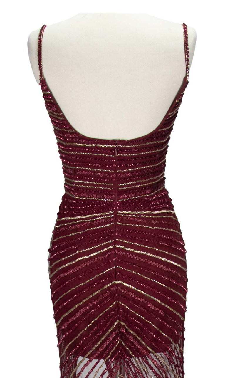 Paul Rekhi 5246 Dress Burgundy