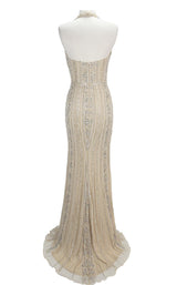 4 of 6 Paul Rekhi 5265 Dress Nude-Silver