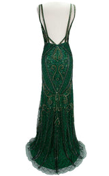 4 of 6 Paul Rekhi 5266 Dress Jewel-Green