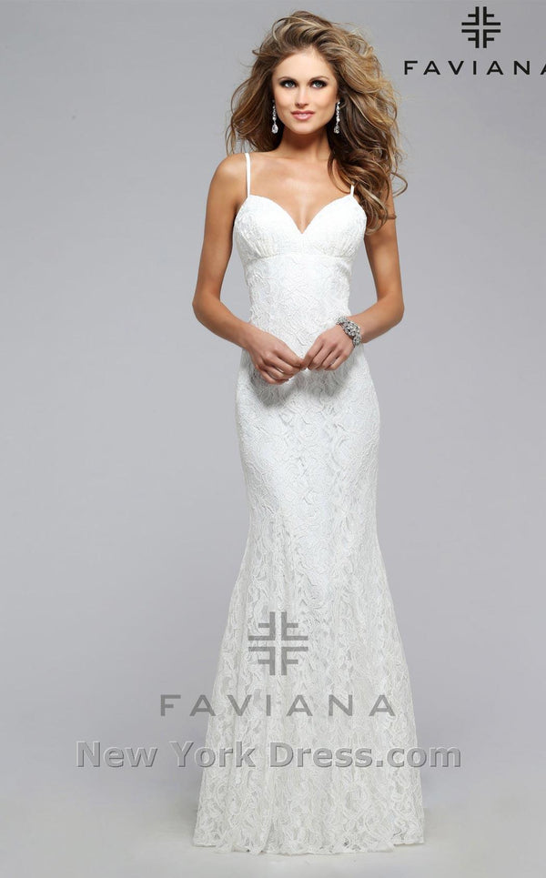 Faviana 7439 White