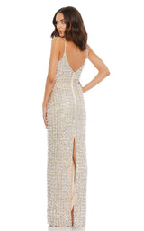 2 of 3 Mac Duggal 5394 Nude-Silver