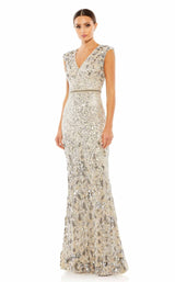 1 of 3 Mac Duggal 5505 Dress Nude-Silver