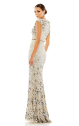 2 of 3 Mac Duggal 5505 Dress Nude-Silver