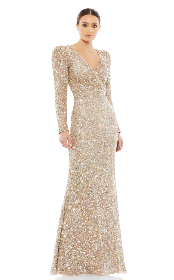 Mac Duggal 5510 Dress Shimmering-Gold