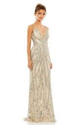 1 of 6 Mac Duggal 5517 Dress Silver-Nude