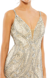 5 of 6 Mac Duggal 5517 Dress Silver-Nude