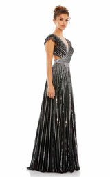 1 of 8 Mac Duggal 5568 Dress Black-Silver