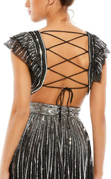 7 of 8 Mac Duggal 5568 Dress Black-Silver