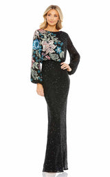 1 of 3 Mac Duggal 5615 Black-Multi