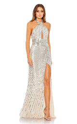 1 of 3 Mac Duggal 5650 Dress Nude-Silver