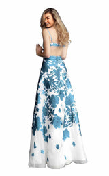 6 of 12 Jovani 57101 Ivory-Navy