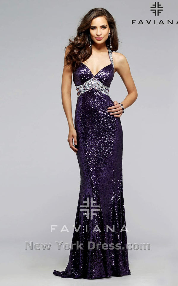 Faviana 7507 Eggplant