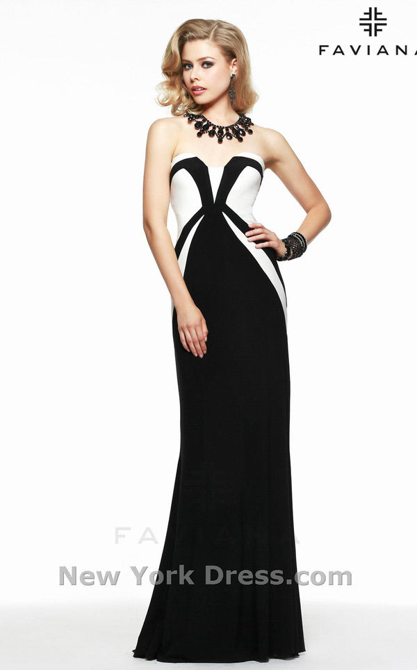 Faviana 7572 Black/Ivory